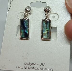 Elegant Silver and Ocean Blue's Clip On Earrings NWT